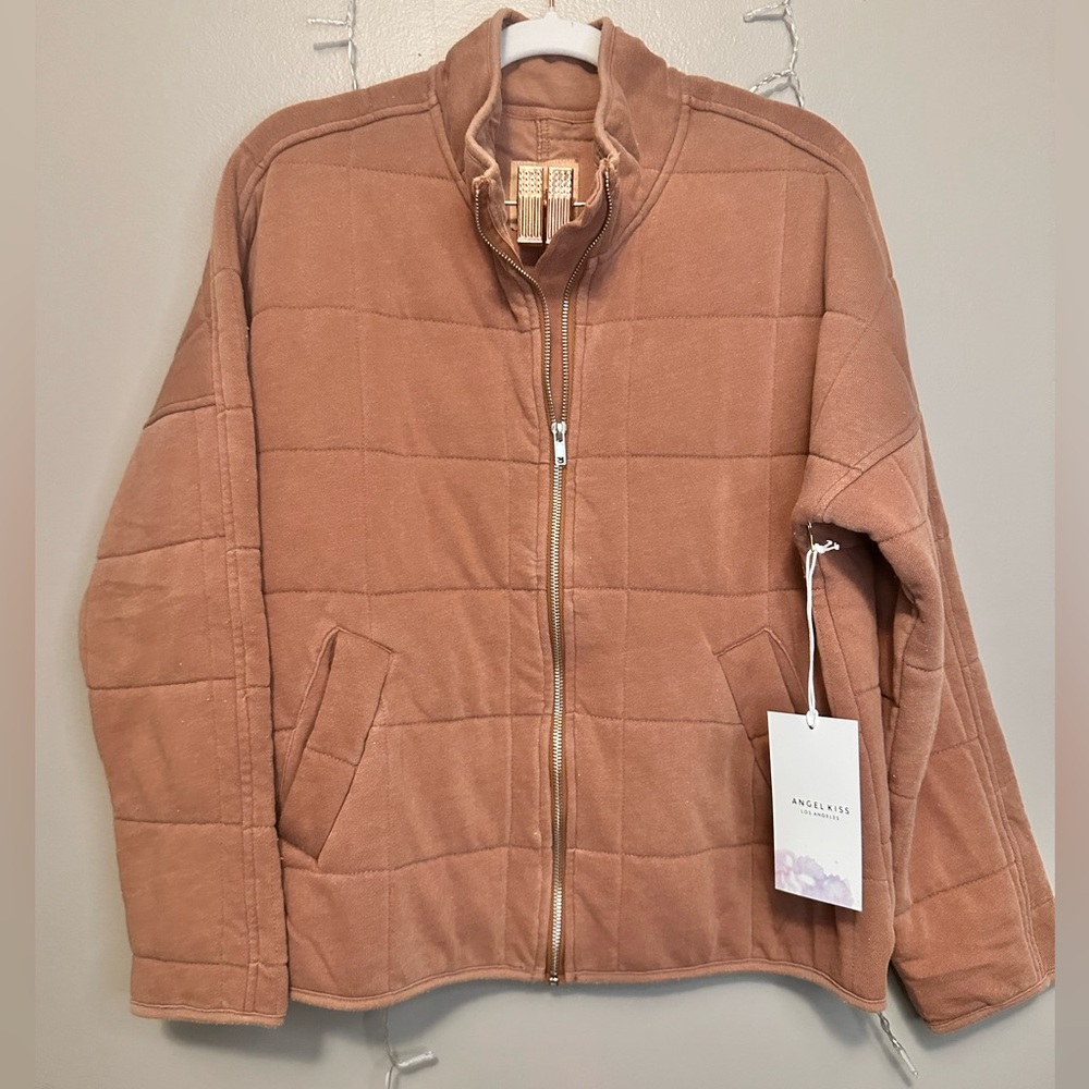 NWT Quilted Zip Jacket
